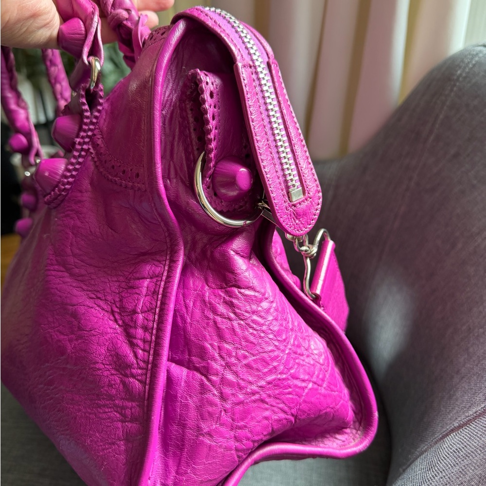 Balenciaga city Fuchsia Pink Leather Satchel - Picture 5 of 11
